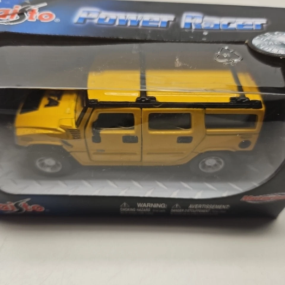 Maisto Hummer H2 motorized Power Racer. Die Cast Metal Yellow Box Cond may vary - Image 2 of 4