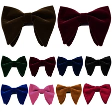Men Velvet Oversized Big Bow Tie Wedding Party Tuxedo Business Formal Bow Tie