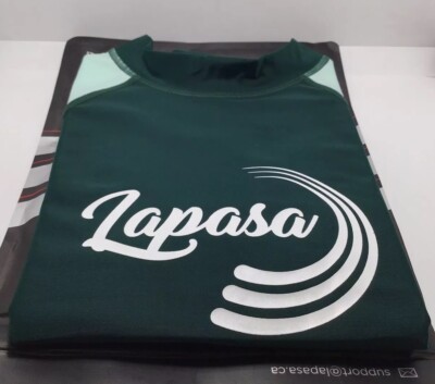 Lapasa Women s Long Sleeve Rash-guard. Dark Green/Light Green. Medium. NEW.