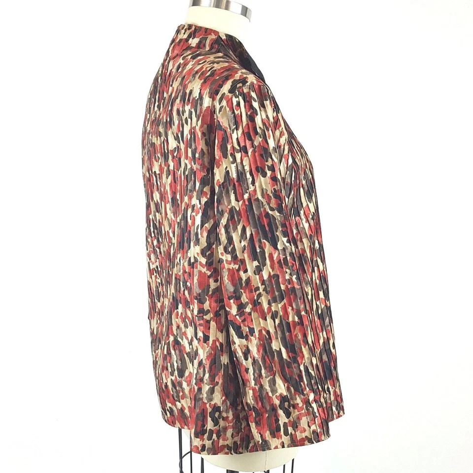 J by Jones New York Womens Jacket 2X Open Front Abstract Unstructured Reversible - Image 4 of 4