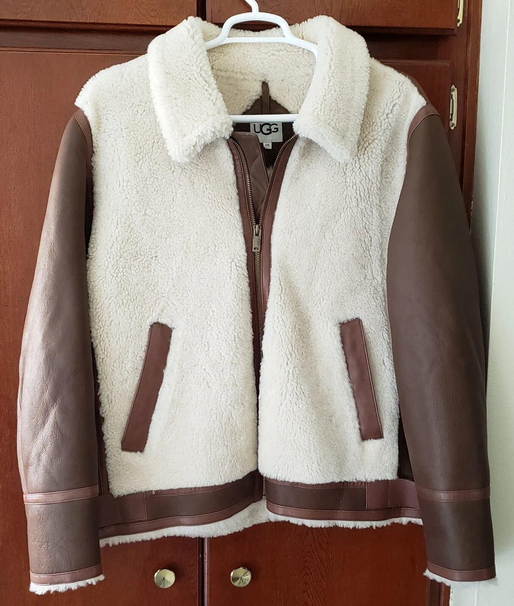 UGGスタジャン MEN'S UGG KAZ SHEEPSKIN JACKET *NEW WITH TAGS *SIZE XXL *DARK