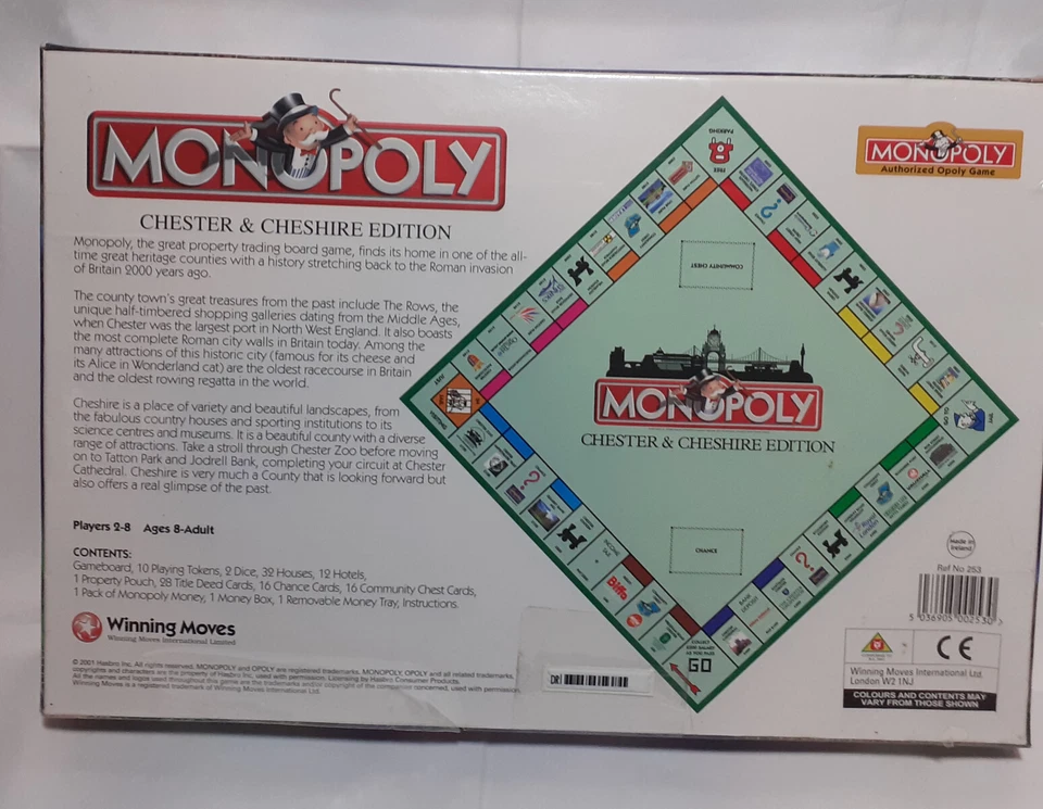 Monopoly Chester & Cheshire Rare Edition Sealed Board Game 2001 Quiz Brain Tease - Image 3 of 4