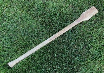 HICKORY 36'' Double Bit AXE HANDLE Fire Finish & Lacquered 3'' x 3/4'' eye