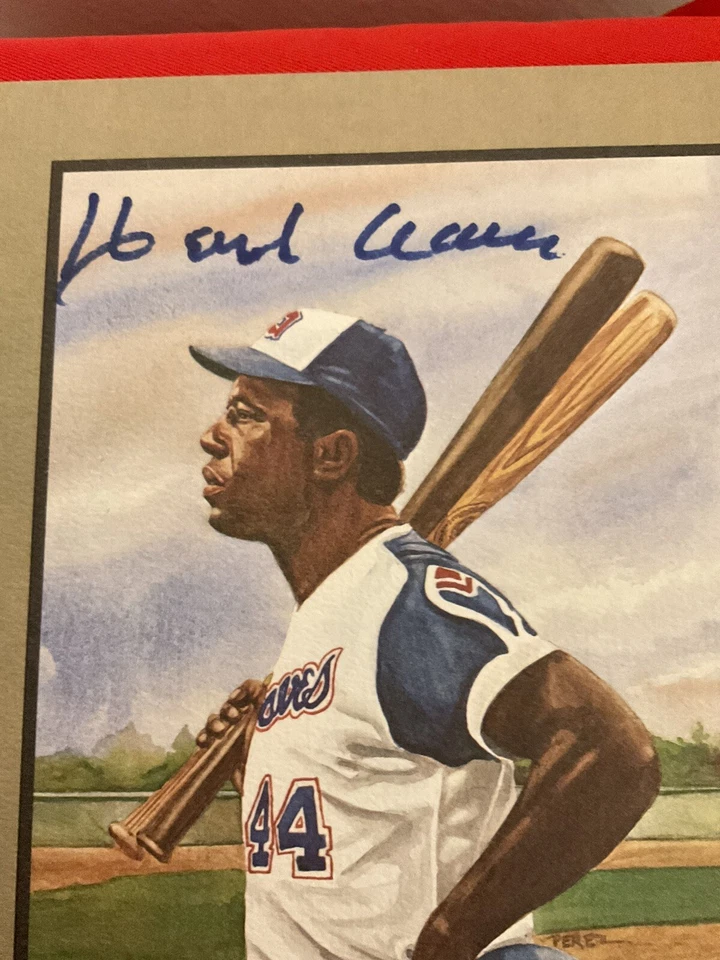 Hank Aaron 1985 firmado Perez-Steele Great Moments certificado por la JSA S32850 Foto 2 de 4