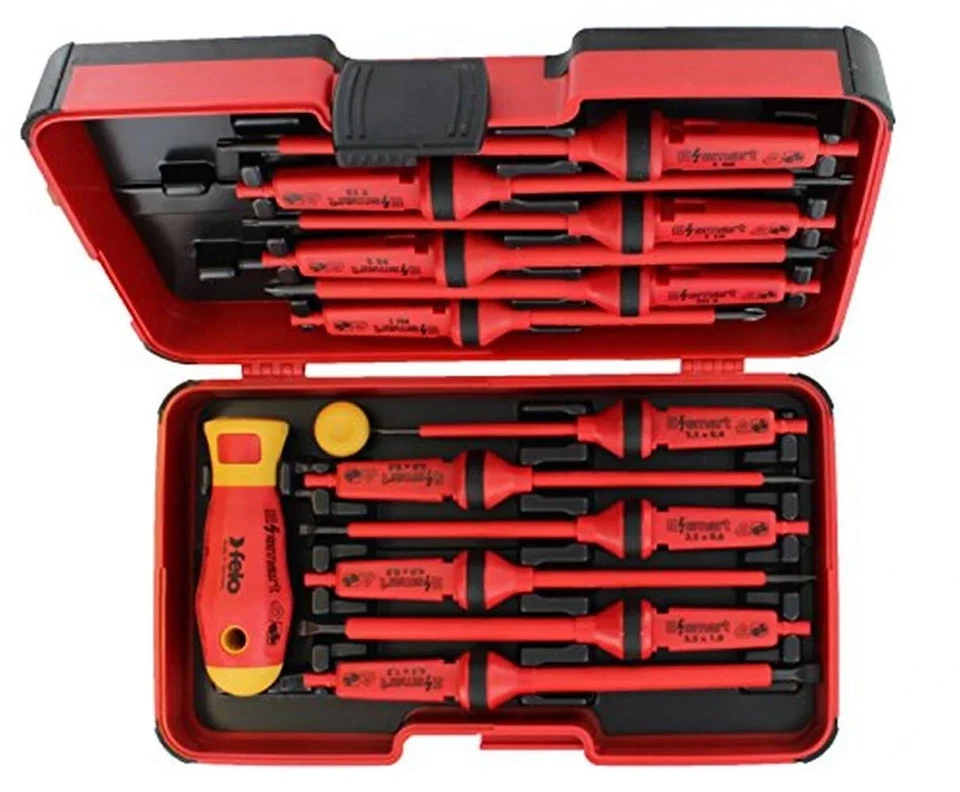 FELO E-Smart 14 Piece VDE Insulated Interchangeable Screwdriver Set,06391306 - Image 4 of 4