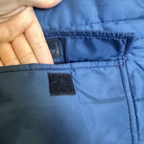 Mens Store Vintage 70s Quilted Puffer Vest Size Medium Snap Closure Blue - Picture 2 of 8
