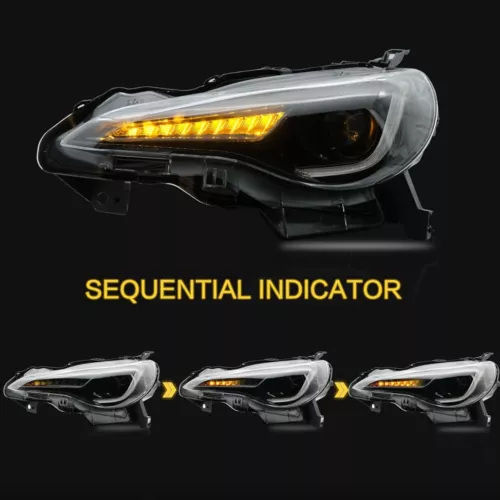 LED Headlights Fit Toyota 86 / Subaru BRZ /Scion FR-S 2012-2021 Sequential Lamp - Picture 9 of 14