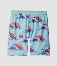  49 Volcom Boy's Kid's Blue Swimwear Swimming Swim Trunks Board Shorts US Size L