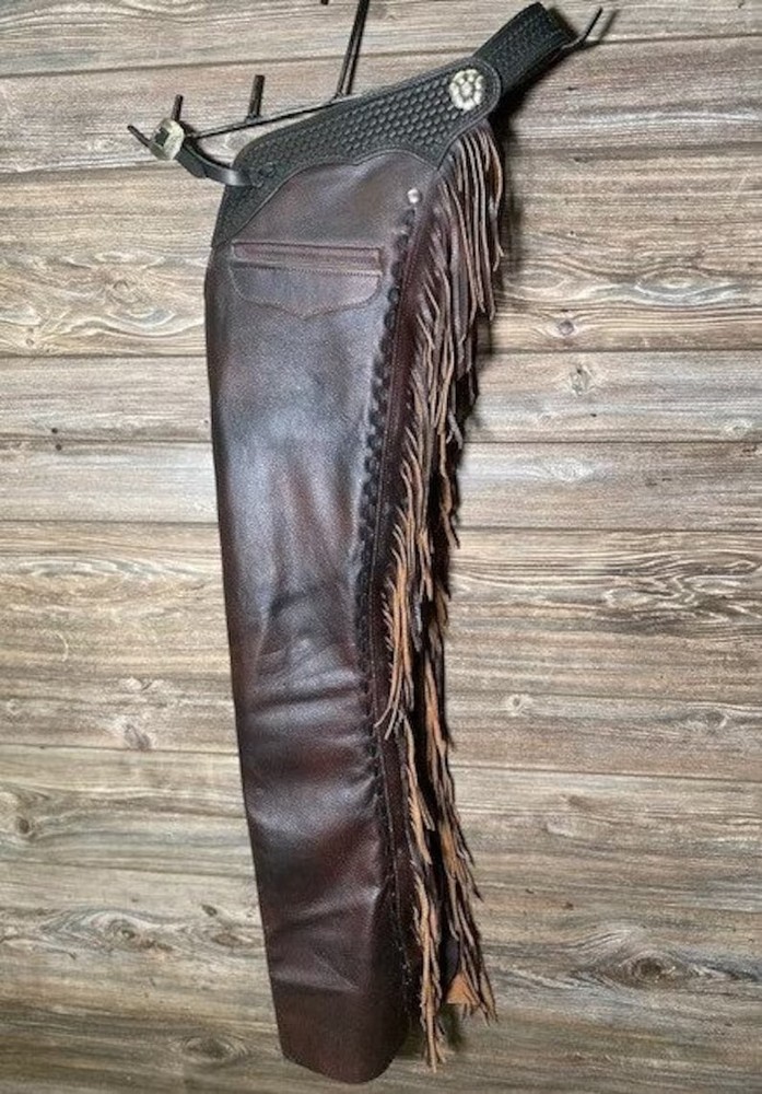 Western Cowboy Leather Chap Leather Pant Rodeo Chap Mountain Men Leather Chap