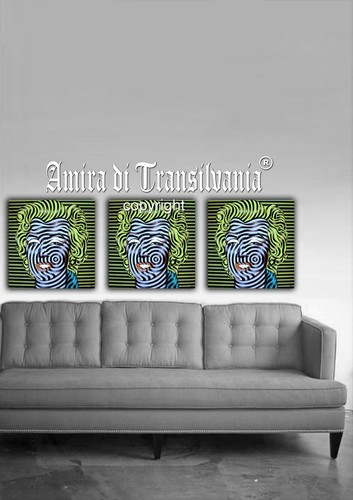 Contemporary Art Painting Marilyn Monroe Green Woman Portrait Famouse Pop Artist - Picture 7 of 24