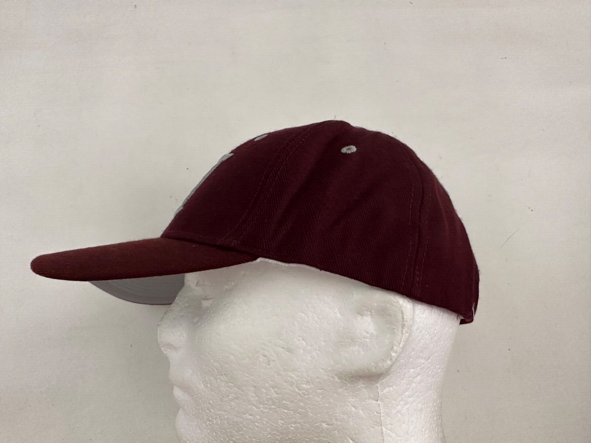 Hopkins H Logo Embroidered Red Graphic Fitted Baseball Cap Hat