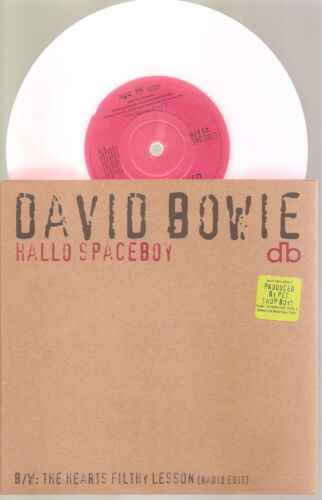 DAVID BOWIE "Hallo Spaceboy" pink 7" Vinyl Single - Foto 1 di 2