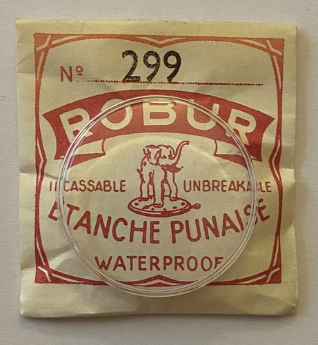 NEUF 1 VERRE SUPER PUNASE PLEX DE MARQUE ROBUR POUR MONTRE @ 265 DE