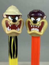 Taz Cool Looney Tunes & Back in Action Safari Pith Hat PEZ Dispensers Unused