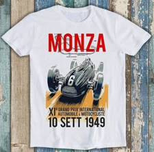 Monza Grand Prix Race 1949 Auto Racing Retro Meme Funny Gift Tee T Shirt M1363