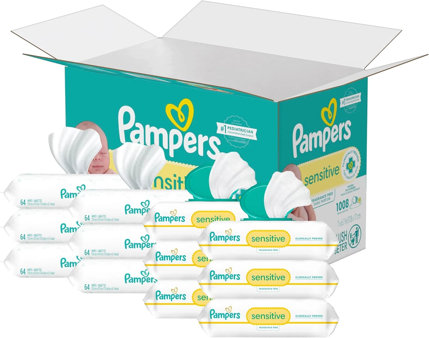 Pampers Sensitive Baby Wipes 1008 Wipes Total
Opens in a new window or tab
