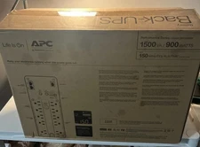 Battery Backup Power Supply, AVR, 10 Outlets, 2 USB Ports, APC UPS, 1500VA 