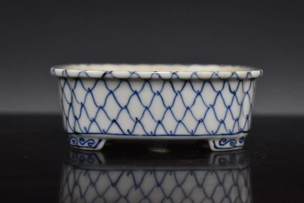 蓝色陶瓷工厂篮子、花盆、窗口花盆| eBay