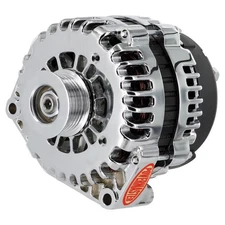 Powermaster Alternator 382378; XS Volt 220 Amp Chrome AD244 for GM