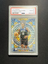 2022-23 Panini Mosaic Stained Glass Bennedict Mathurin #1 RC SP PSA 10 IW48