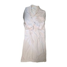 Vintage Christian Dior Terry Cloth Bathrobe Pink Long Robe Made in USA NY Medium