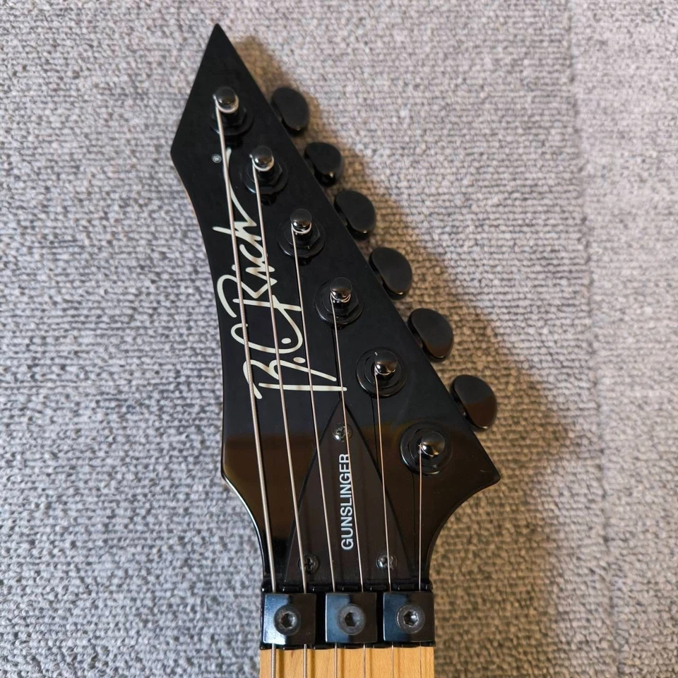 B.C.Rich Gunslinger ST Electric Guitar Black Floyd Rose EMG 3.5kg Made In Japan - Image 4 of 4