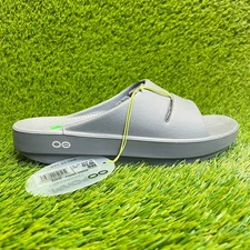 Oofos OOahh Mens Size 8 Womens 10 Slate Gray Beach Walking Recovery Slide Sandal