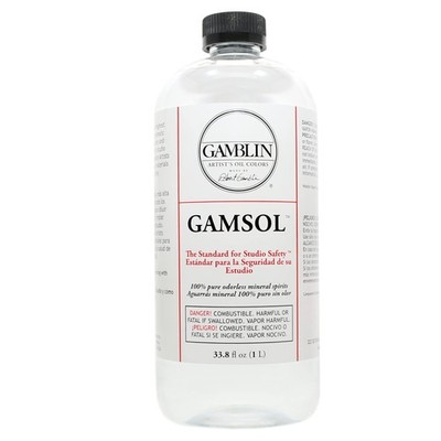 Artists' Grade Gamsol Oil Color Size: 1 Liter, 33.8 Fl Oz (Pack of 1), Clear