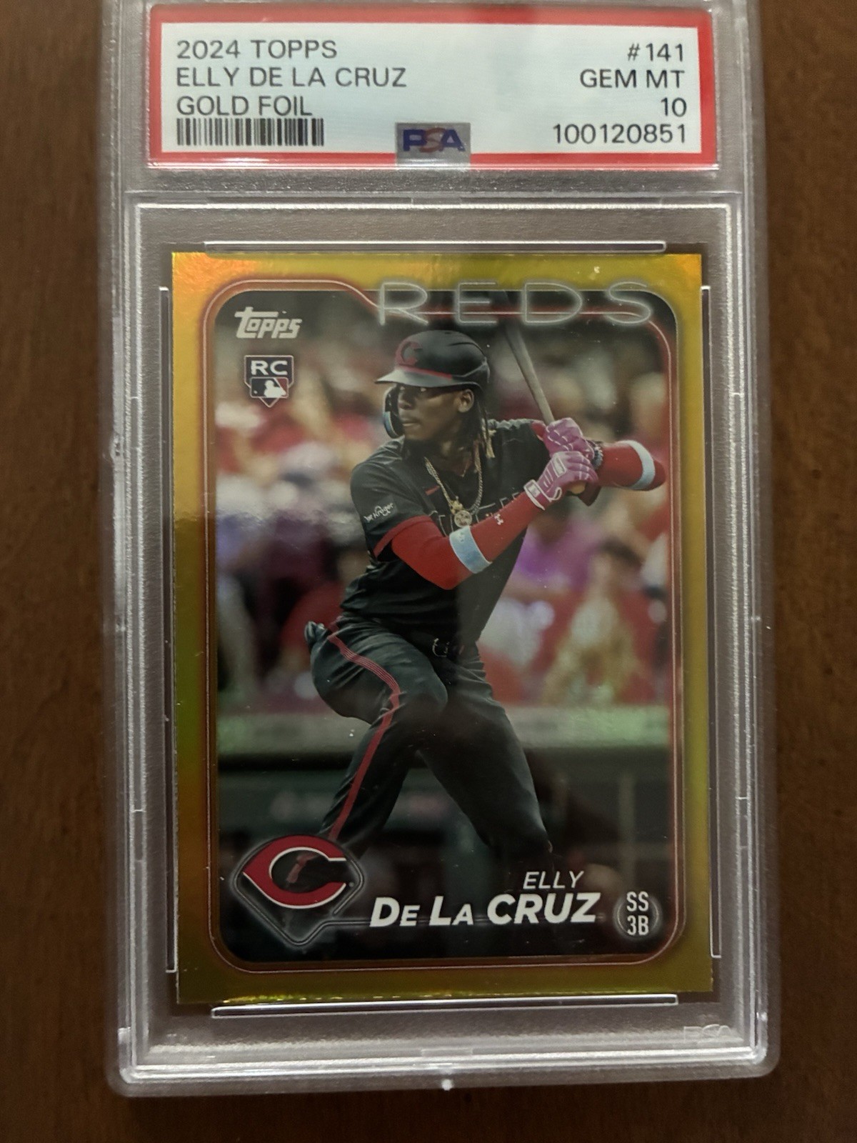 2024 Topps Series 1 Elly De La Cruz #141 Gold Foil (RC) PSA 10