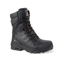 Rock Fall RF540 Monzonite High Leg Waterproof Safety Boot with Side Zip Black 7