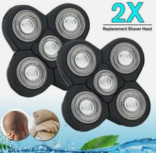 2PCS 5 Blades Floating Shaving Bald Replacement Shaver Head For Electric Razors