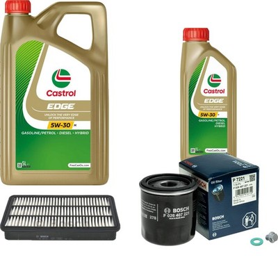 BOSCH Inspektionspaket 6 L Castrol 5W-30 M für Toyota Celica 1.8i 16V 2.0i