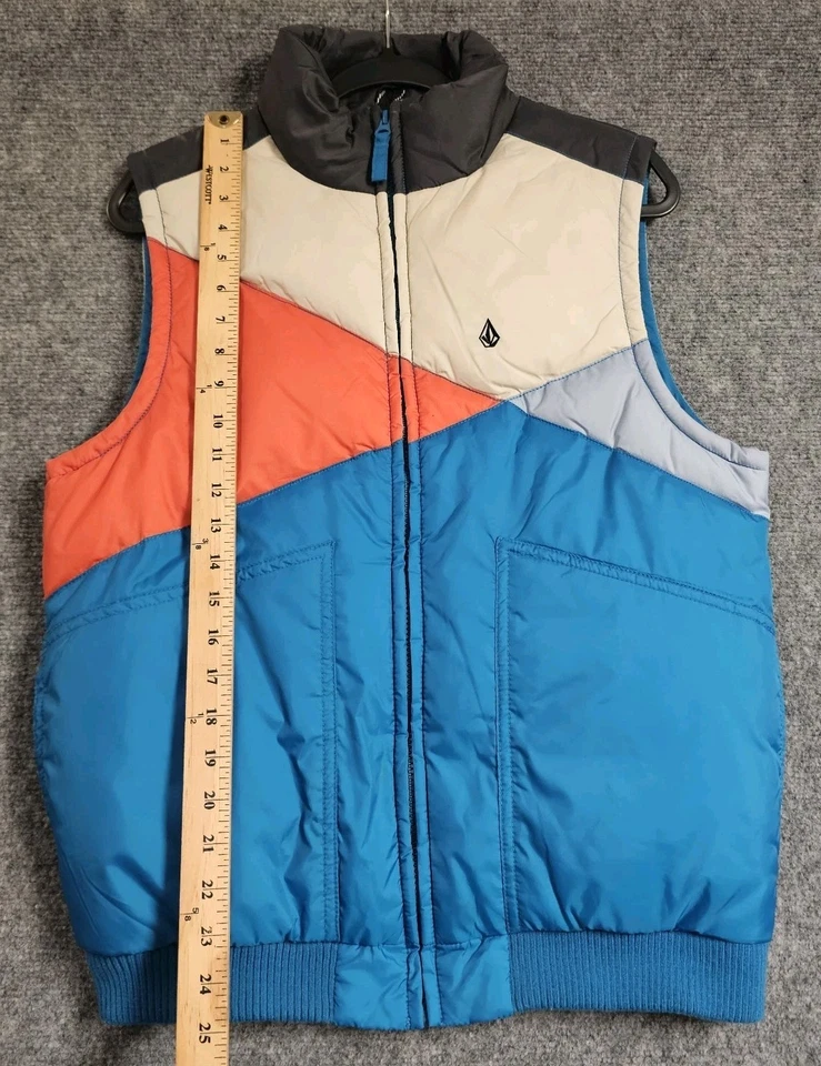 Volcom Puffer Vest Mens Small Multicolor Colorblock Outdoor Insulated - Image 2 of 4
