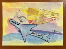 Destination: artplanet9 - Original ACEO Art Collage Mixed Media Surrealism OOAK