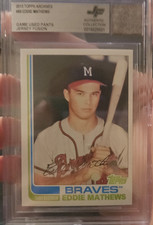 2013 Topps Archives Eddie Mathews Jersey Fusion