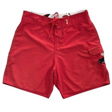 Vintage Quiksilver Silver Edition RED Board Shorts Men's 30 - QSE