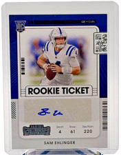 2021 Panini Contenders Sam Ehlinger #246 Rookie Ticket Auto Indianapolis Colts