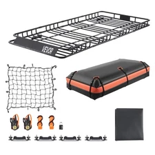 VEVOR Universal Roof Rack Cargo Carrier Basket 84x39x4.1 in Car Top Holder Bag