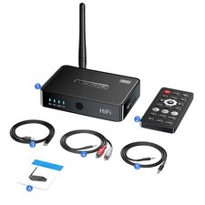 3in1 Bluetooth 5.1 Receiver Wireless NFC to RCA Stereo Audio Amplifier Adapter C