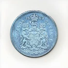 1963 Canada 50 Cents, 0.800 Silver Coin, XF Condition