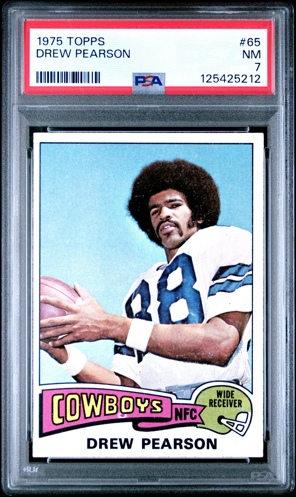 1975 TOPPS #65 DREW PEARSON ROOKIE RC PSA 7