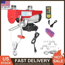 Electric Hoist, 850 LBS Lift with Remote Control, 110V Lifting Wire Rope Crane