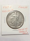 1917 S FINE++ OBVERSE WALKING LIBERTY HALF RARE