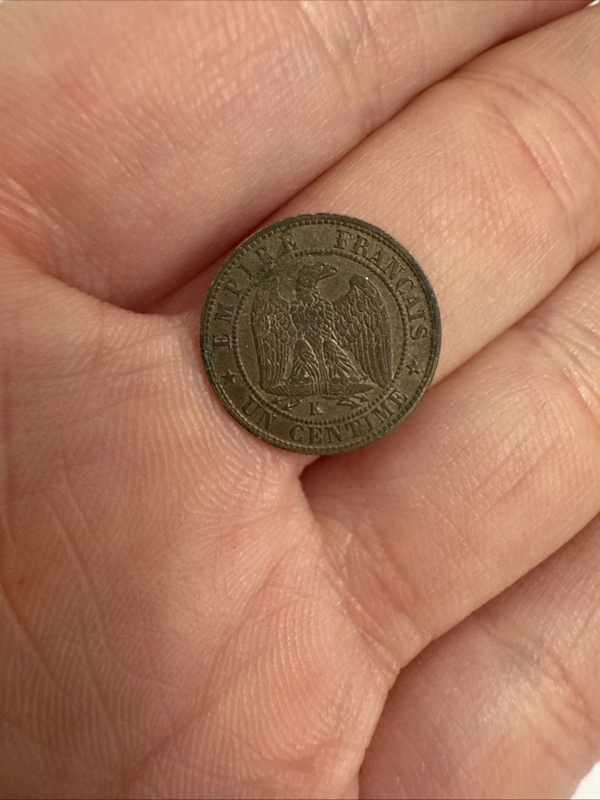 Monnaie Un Centime Napoléon III Empereur 1854 Empire Français K