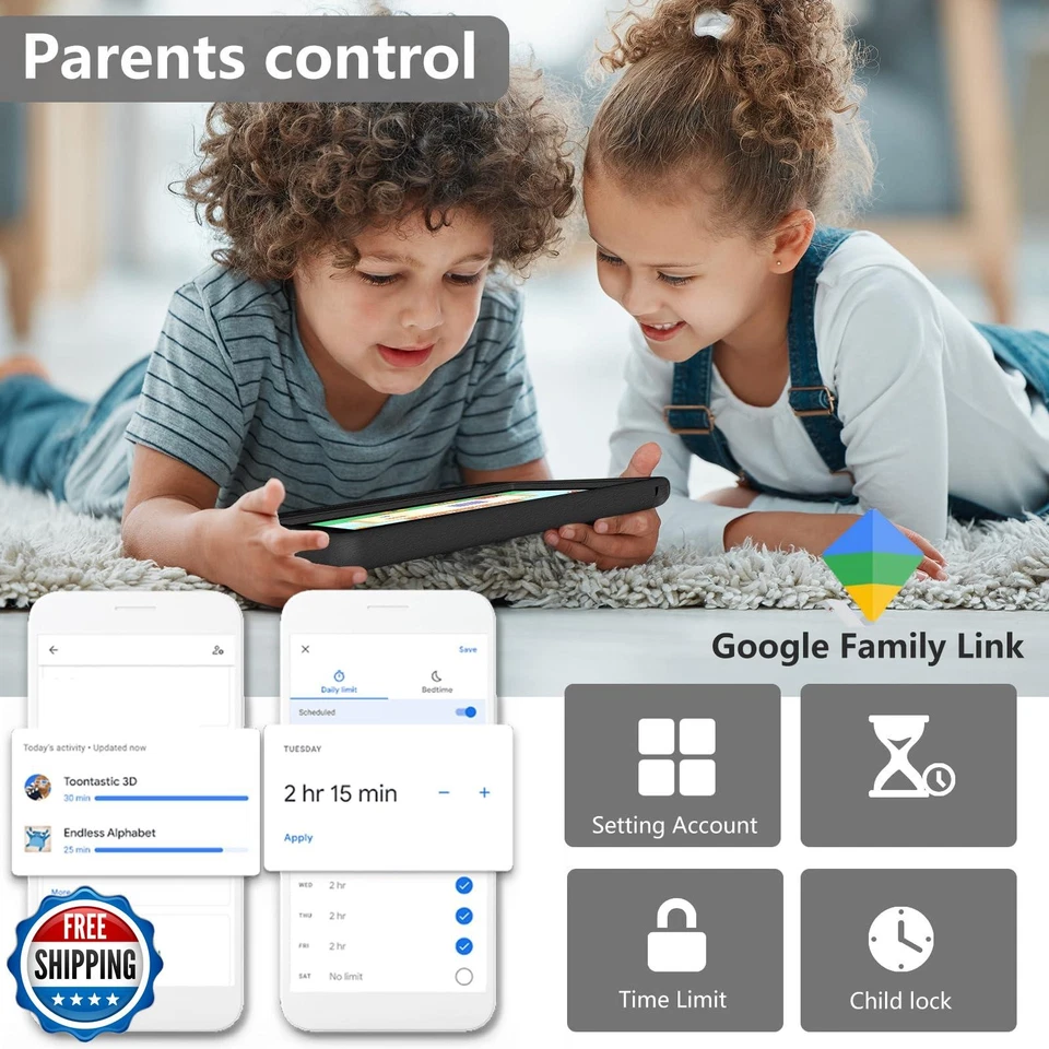 Tablet for Kids Age 3-12 10.1 inch Android 14 6000mAh 8GB RAM+64GB ROM(Expand - Image 3 of 4