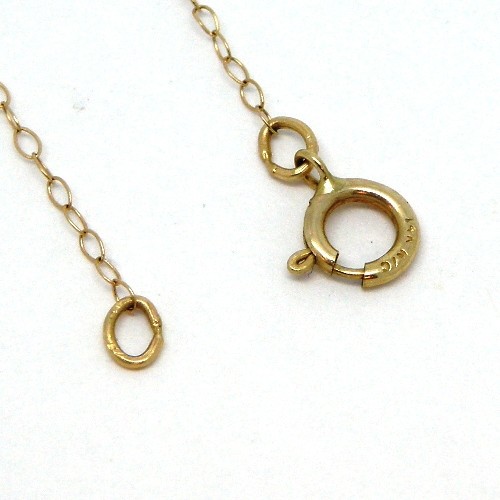 Collana delicata in oro giallo 14 kt con pendente di zirconi - Foto 6 di 9