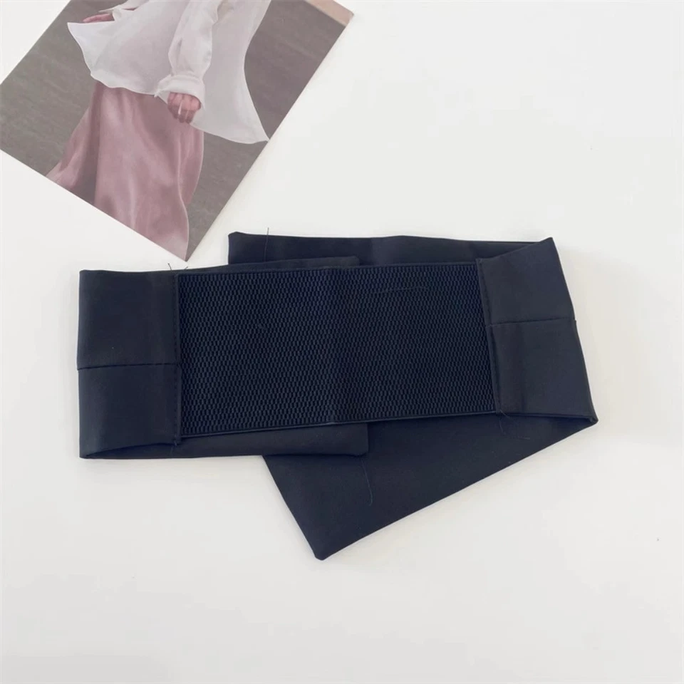 Schwarz Knöpfe Gürtel Korsett Bund Obi Punk Zubehör Breit Japanisch Halb Elastic - Bild 3 von 4