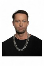 Large Hip Hop Chain Necklace Silver 