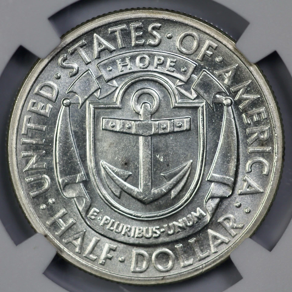 1936 Rhode Island 50c Commemorative Proof Like Silver Half Dollar NGC PL 66 - Image 3 of 4