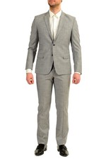 Versace Collection Men's Gray Wool Two Button Suit US 38 IT 48